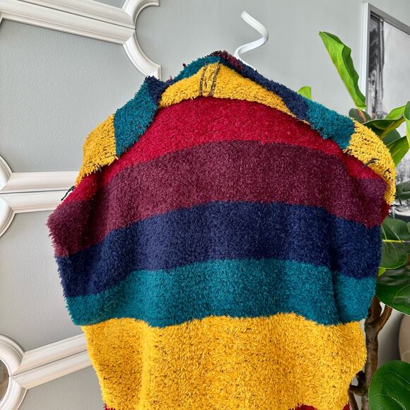 Alice + Olivia Muriel Striped Wool Oversized Vest Shawl Size M/L - Picture 10 of 13